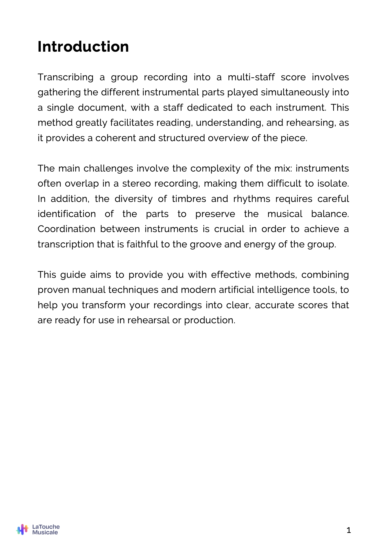 guide pdf audio multi instruments to sheet music 1