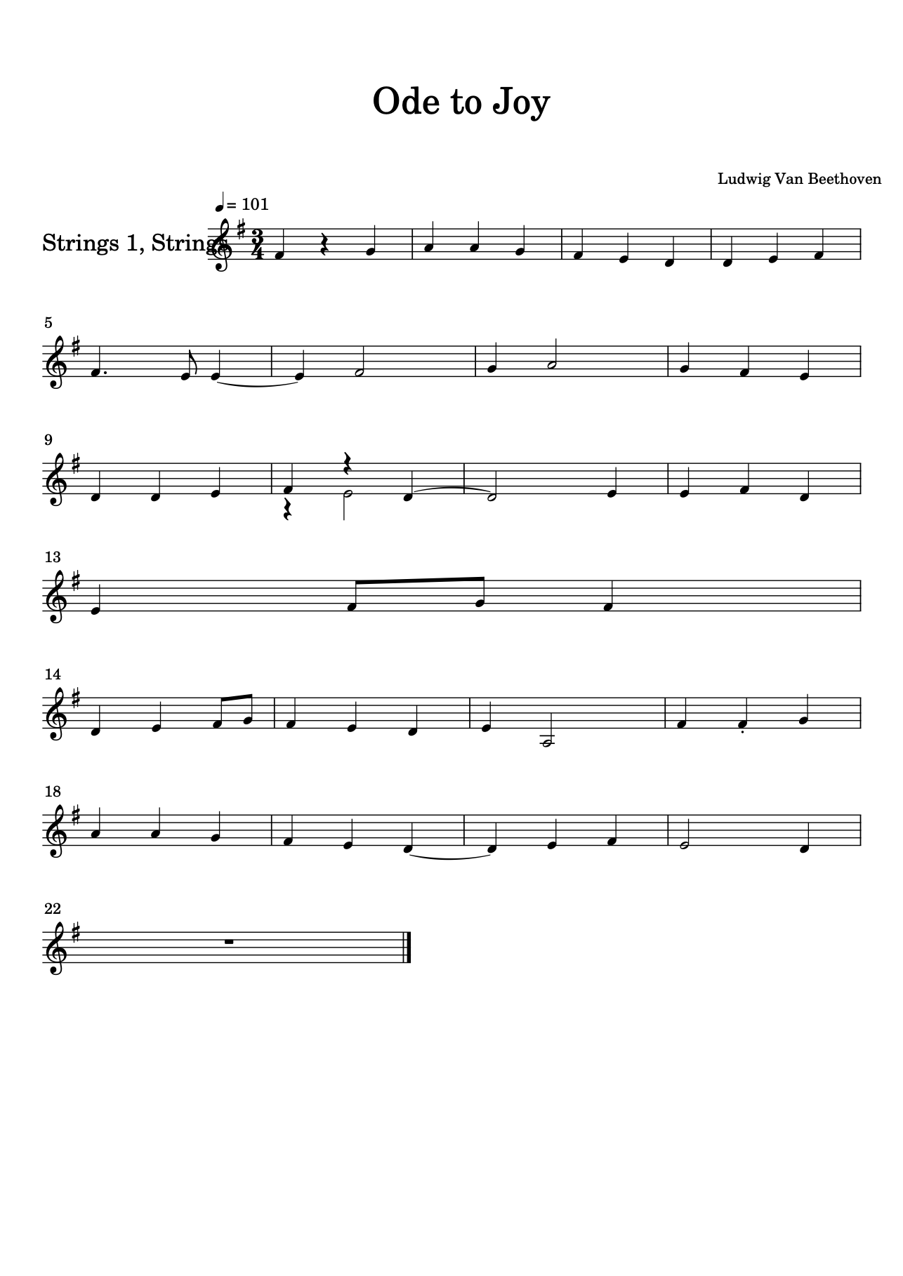 ode to joy violinen noten