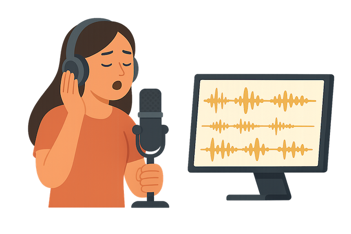 prepare vocal recording before transcription notes singing