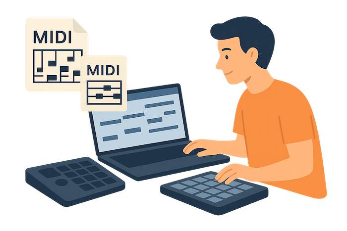 retrieve existing midi drums rythm patterns