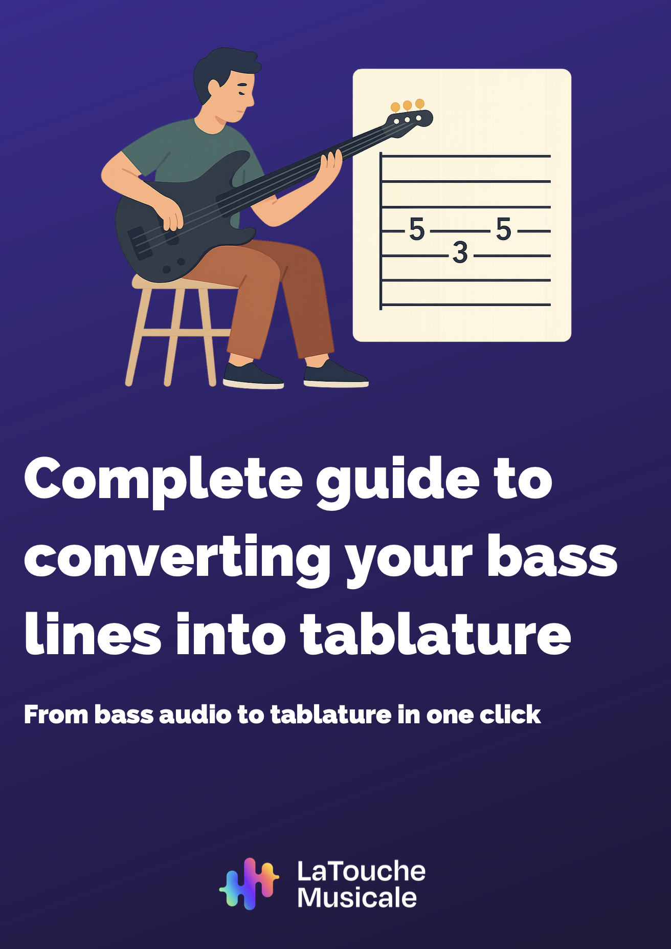 transcribe bass audios to tabs