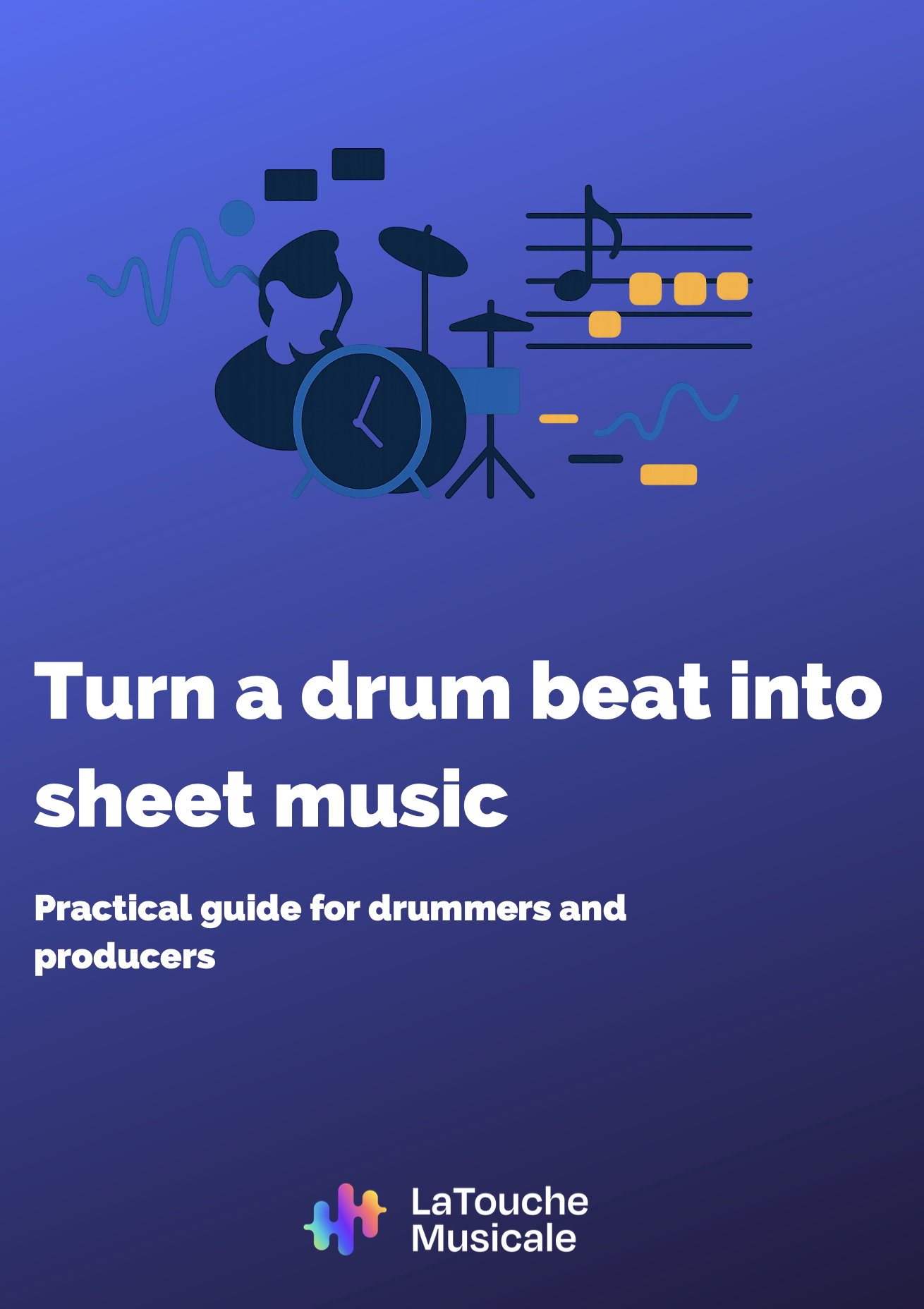 transcribe drums audios to sheet music