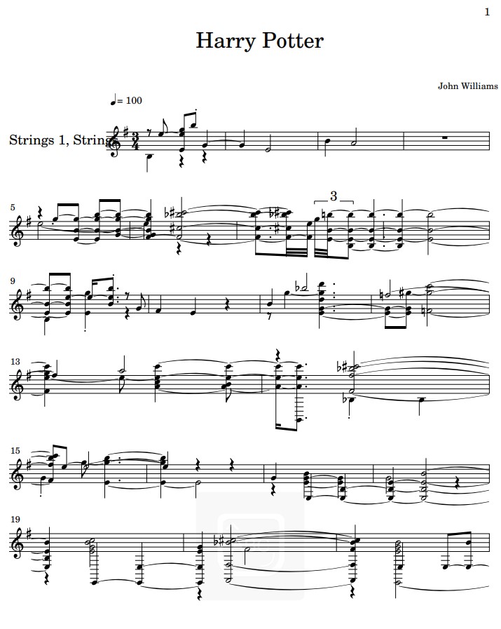 Harry potter partitura violino
